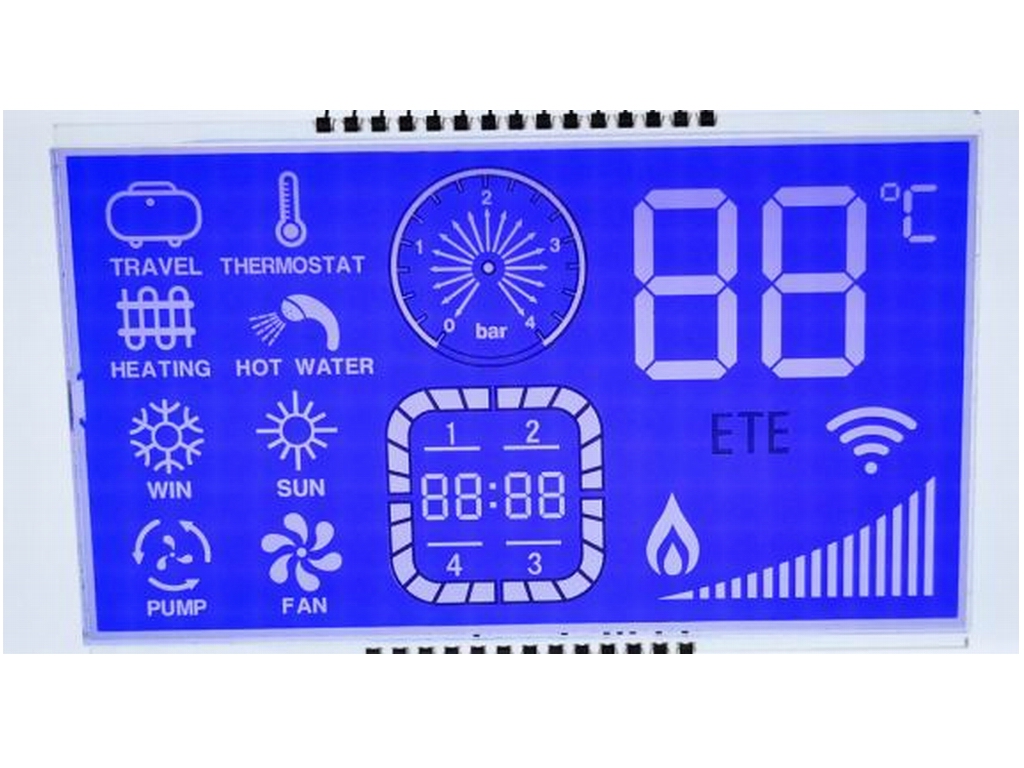 TN負顯藍膜，溫控器用屏